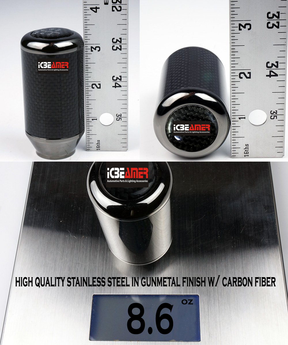 JDM Silver Aluminum w/ Carbon Fiber Manual Gear Stick Shift